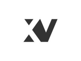 XV creative geometric initial based modern and minimal logo. Letter x v trendy fonts. vector