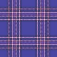 Industrial plaid seamless fabric, comfortable textile pattern check. Wrapping texture tartan background in indigo and light colors. vector