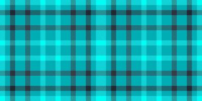Dress fabric background , couch texture plaid pattern. Collage check textile tartan seamless in cyan and dark colors. vector