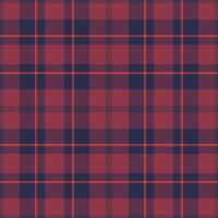 Duvet fabric tartan old-fashioned check texture. Customizable seamless textile pattern background in red and pink colors. vector