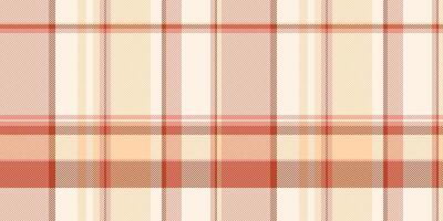 Garment fabric plaid, celtic tartan seamless textile. Other background pattern texture check in red and old lace colors. vector