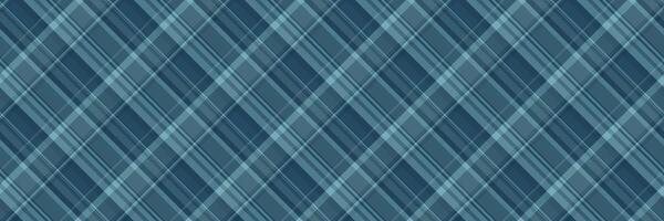 Customizable fabric texture background, art plaid check. Trendy seamless textile tartan pattern in cyan color. vector