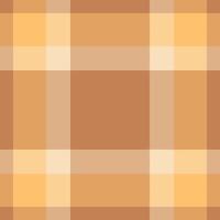 Fashion texture check , serene plaid pattern textile. 2024 fabric background tartan seamless in orange and amber colors. vector