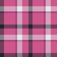 Sale fabric check pattern, structure texture tartan seamless. Ethnicity textile plaid background in pink and white colors. vector
