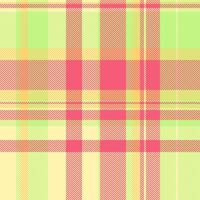 Comfortable fabric pattern tartan, gift paper background check . Proud seamless plaid textile texture in yellow and red colors. vector