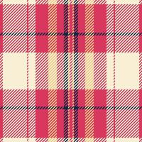 Vibrant pink, beige navy plaid pattern. Perfect for textile design, fashion, wrapping paper, or website backgrounds. Stylish geometric texture with repeating diagonal stripes. vector