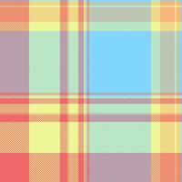 Golf background textile fabric, flooring plaid pattern seamless. Silky check texture tartan in cyan and lime colors. vector