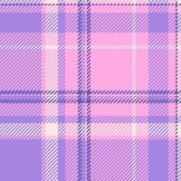 Online pattern plaid texture, page background check. Effect fabric textile seamless tartan in pink and violet colors. vector