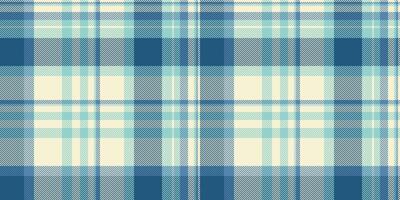 Conceptual texture textile, calm background seamless check. Quiet plaid pattern tartan fabric in light and cyan colors. vector