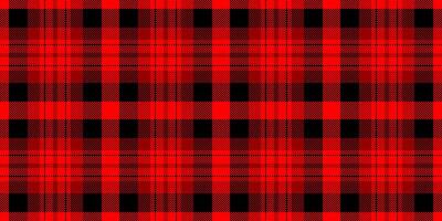 Paint tartan check seamless, scenery background texture fabric. Romantic textile pattern plaid in red and black colors. vector