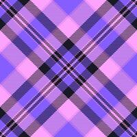 Vibrant purple and pink diagonal plaid pattern. Modern geometric design ideal for fashion, textiles, website backgrounds, or any project needing a bold, stylish texture. vector