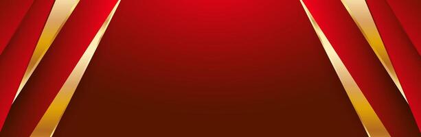 Luxury red and gold background with light effect Suitable for website banners, landing pages vector