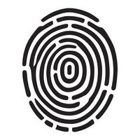 Unique Fingerprint Silhouette Graphic vector