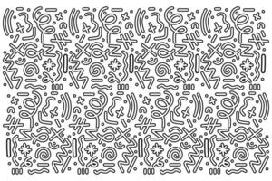 Abstract monochrome line pattern background texture layout fabric textile paper print art decoration editable vector