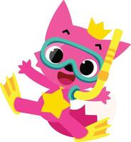 K-Pink Fong Baby Shark vector