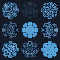 Hand Drawn Snowflakes, Personalize your holiday designs with these artistic, sketch style snowflake icons. Also used for Christmas projects, and seasonal branding. vector