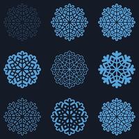 Whimsical Snowflakes, Add charm to your winter projects with playful and creative snowflake icon designs. vector