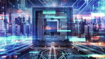 Animation about digital world and artificial intelligence. video