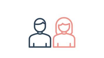 Couple animated icon. animated icon related to valentine day. suitable for user interface, provide visual feedback and more. animation with transparent background video