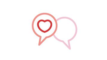 Talk animated icon. animated icon related to communication, valentine day. suitable for user interface, provide visual feedback and more. animation with transparent background video