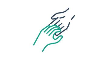 Helping animated icon. animated icon related to donation and charity. suitable for user interface, provide visual feedback and more. animation with transparent background video