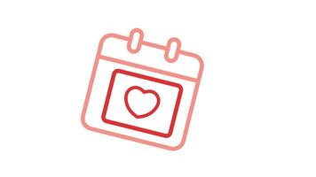 Valentine animated icon. animated icon related to valentine day. suitable for user interface, provide visual feedback and more. animation with transparent background video