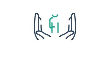 Humanitarian animated icon. animated icon related to donation and charity. suitable for user interface, provide visual feedback and more. animation with transparent background video