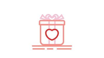 Gift animated icon. animated icon related to valentine day. suitable for user interface, provide visual feedback and more. animation with transparent background video