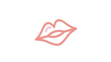 Kiss animated icon. animated icon related to valentine day. suitable for user interface, provide visual feedback and more. animation with transparent background video