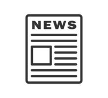 World news paper logo sign button. Text magazine press reportage. illustration image.Newspaper icon symbol set. isolated on white background. vector
