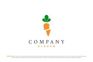 carrot slash modern logo design vector