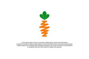 carrot abstract minimal logo design vector