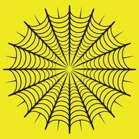 A black spider web trap frame net drawing vector