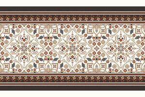 Abstract background.geometric ethnic flowers pattern on white background. vector