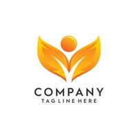 Abstract Leaf Logo Design vector