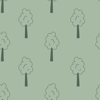 Green Tree Seamless Pattern vector