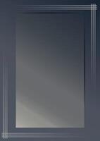 Blank gradient frame in gray color vector