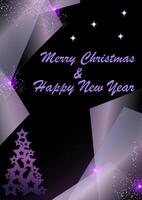 Abstract greeting card for Merry Christmas and Happy New Year vector