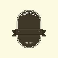 retro label design with ribbon vector