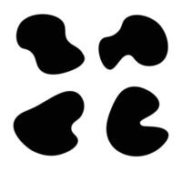Set of abstract blob dynamic shape for card or template design flyer vector