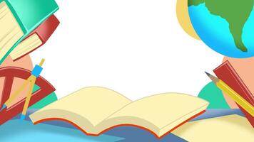 Customizable Education Theme Animation - Open Book with Editable Space for Your Education Message video