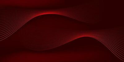 dark red background with wavy abstract lines vector