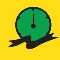 circle clock with colored bands vector