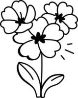 A doodle style icon of primrose vector