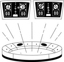 A hand drawn illustration of hologram scoreboard vector