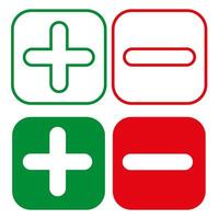 Set of checkmarks in square shapes. Buttons for voting, selecting elections. OK sign and X icon. vector