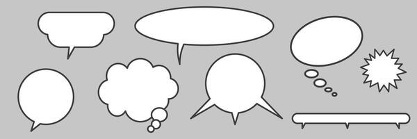 Networking. Various communication bubbles. Set of word bubbles. vector