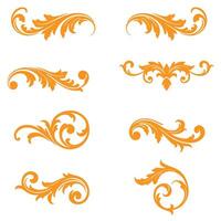 Decorative Elements Swirl Ornament Set for Art and Design vector