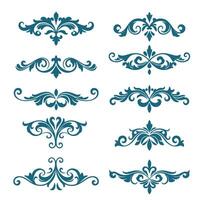 Elegant Swirl Ornament Illustrations for Creative Use vector