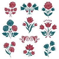 Decorative Swirl Ornament Elements for Graphic Design vector